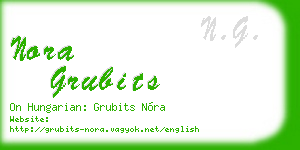nora grubits business card